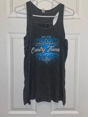 2019 country thunder music festival cowgirl racer back tank top band concert